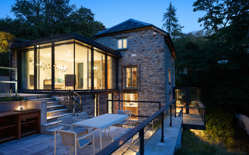 Glass Extension in West Wales - Penbryn Mill - IQ Glass